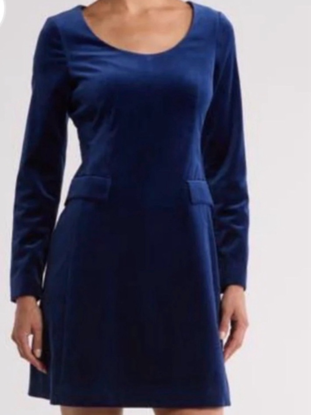Theory brand Blue Velvet Shift Dress